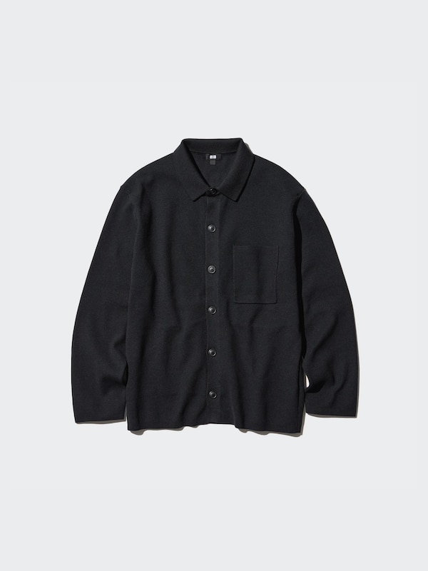 Milano Ribbed Shirt Collar Cardigan
