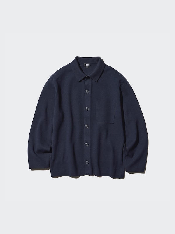 Milano Ribbed Shirt Collar Cardigan