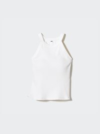 Geribde Cropped Bh-Top met Halternek