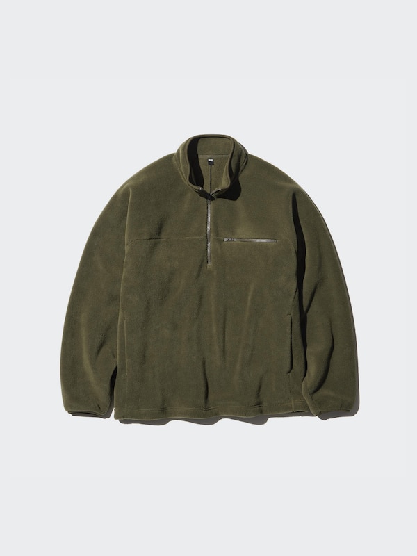 Fleece Half-Zip Oversized Pullover
