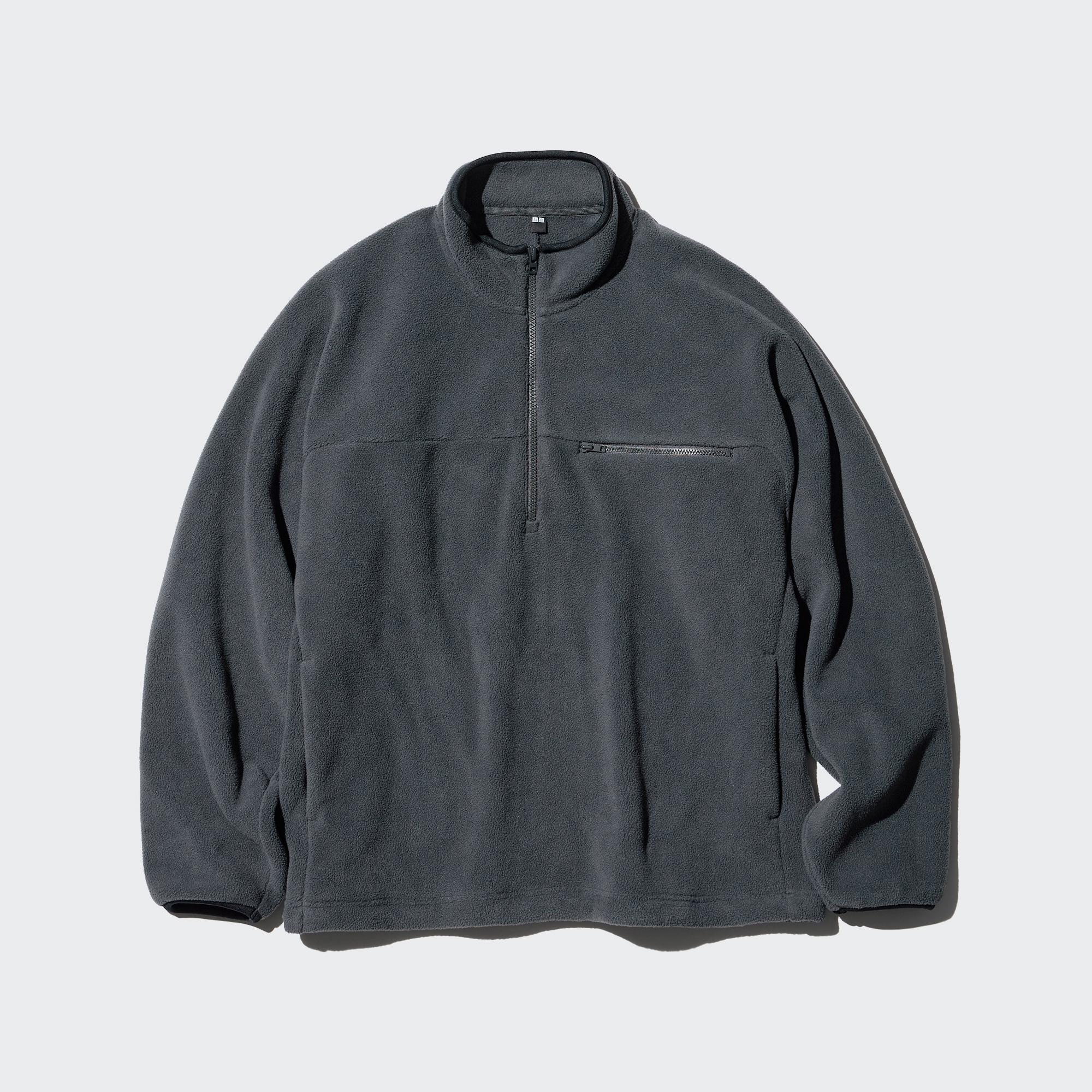 FLEECE OVERSIZED HALF-ZIP JACKET