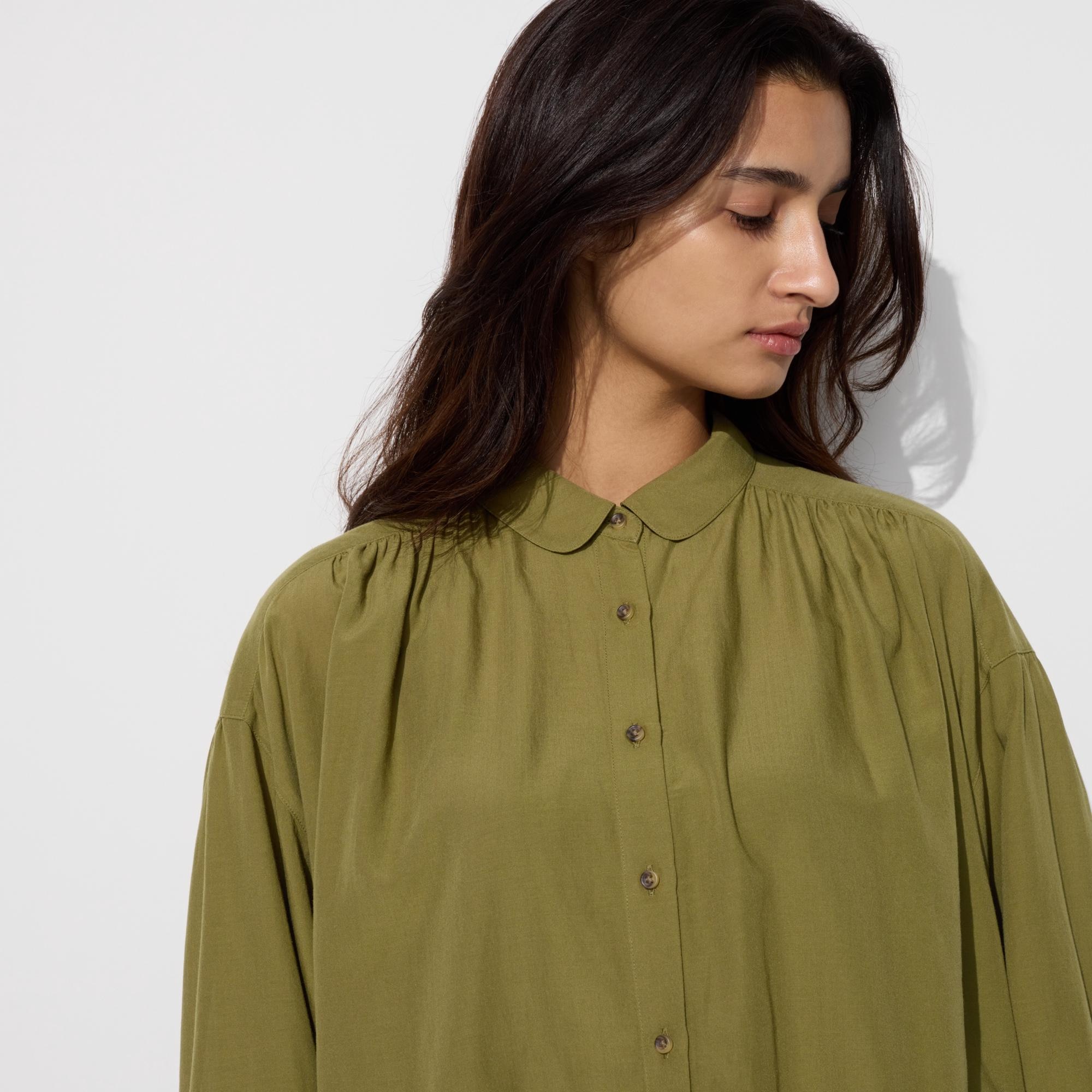 SOFT LAWN GATHERED BLOUSE