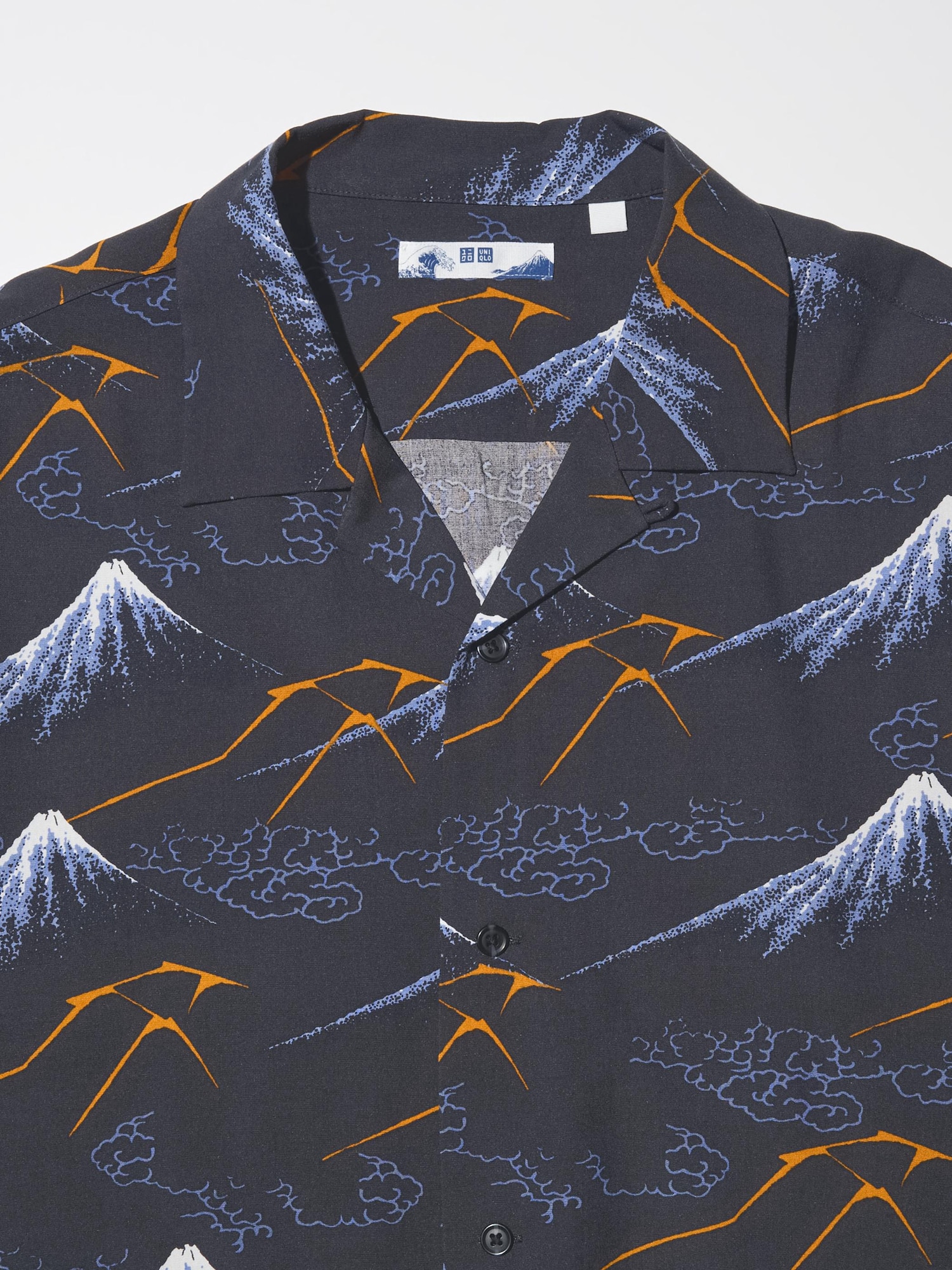 Open Collar Shirt | Short Sleeve | Hokusai Print | UNIQLO US