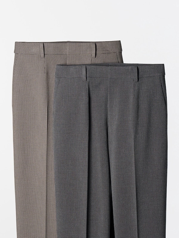 Smart Ankle Pants | 2-Way Stretch | Checked