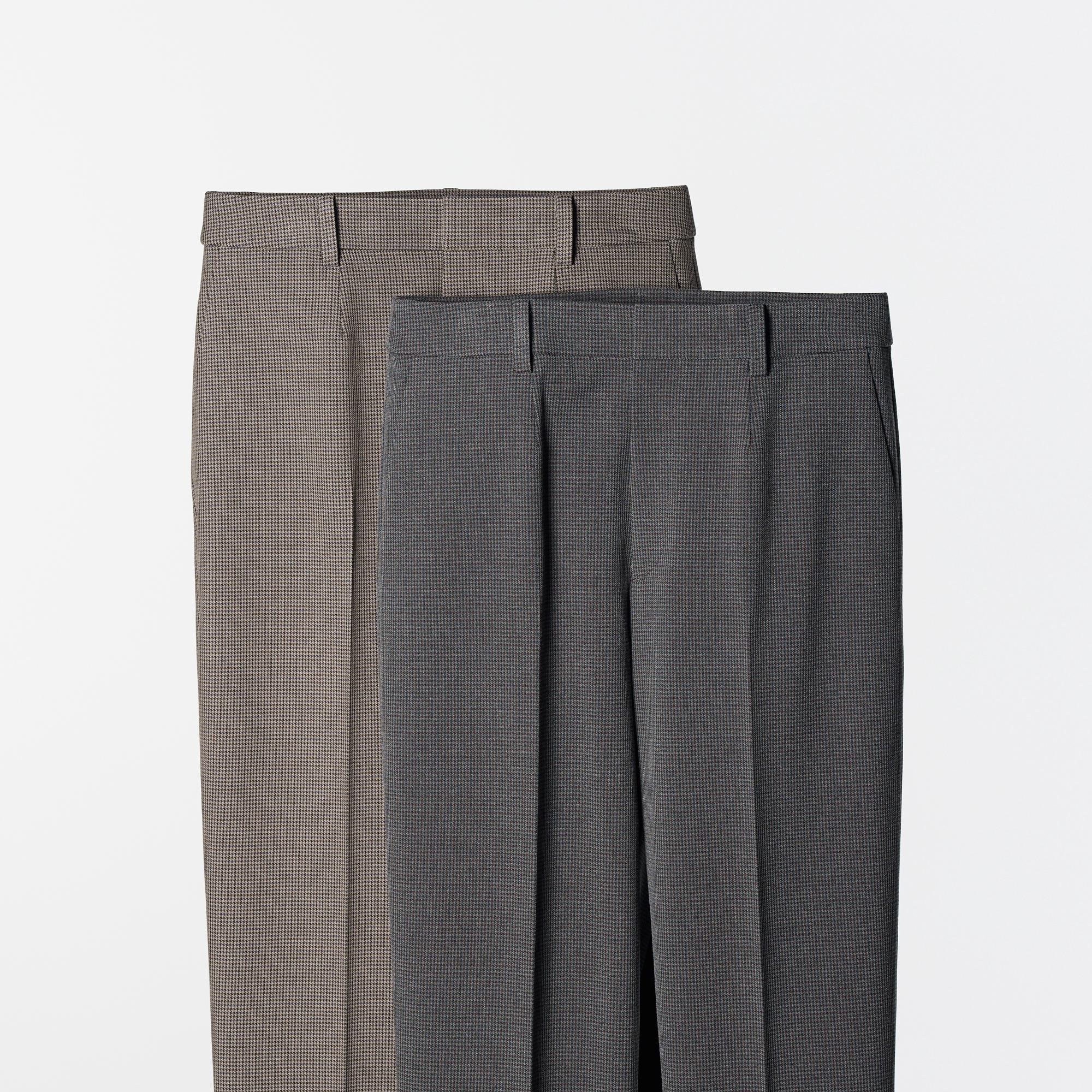Smart Ankle Pants (2-Way Stretch, Checked, Tall)