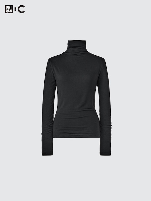 Водолазка из кашемировой смеси Uniqlo HEATTECH  black