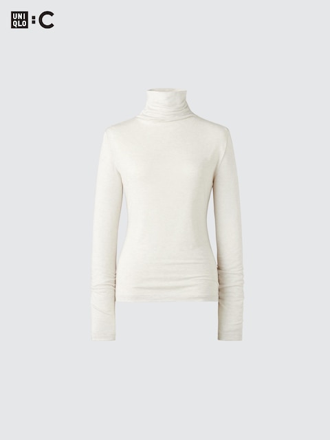 Водолазка из кашемировой смеси Uniqlo HEATTECH  natural