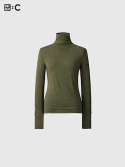HEATTECH Extra Warm Cashmere Blend Turtleneck T-Shirt (Long Sleeve)