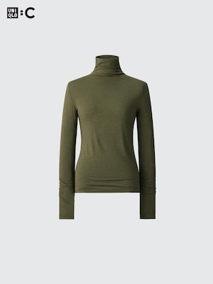 HEATTECH Extra Warm Cashmere Blend Turtleneck T-Shirt (Long Sleeve)