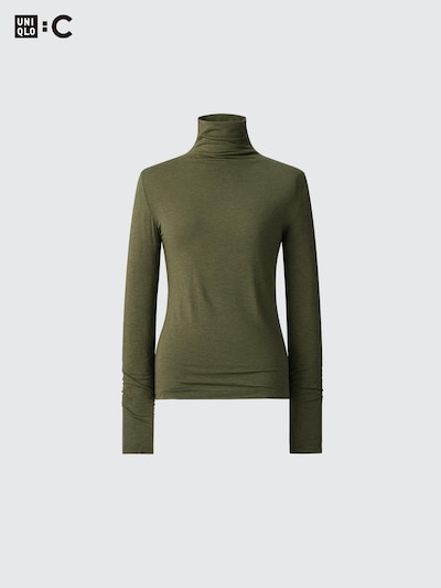 HEATTECH Extra Warm Cashmere Blend Turtleneck T-Shirt (Long Sleeve)