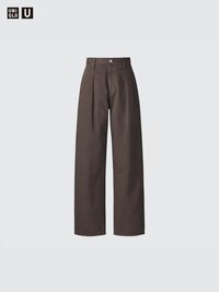 Denim Pleated Pants