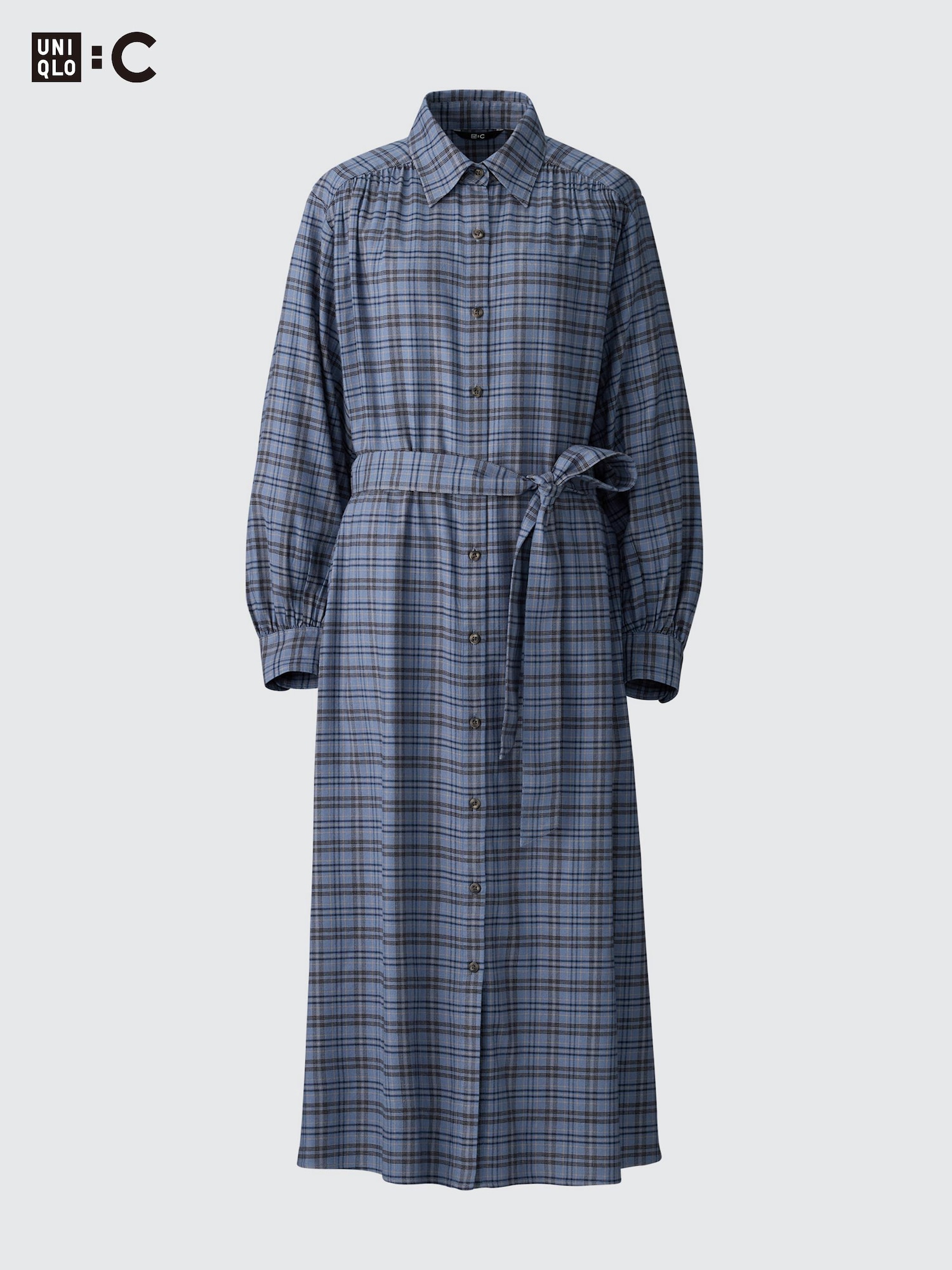 Belted Shirt Dress | Checked | UNIQLO US