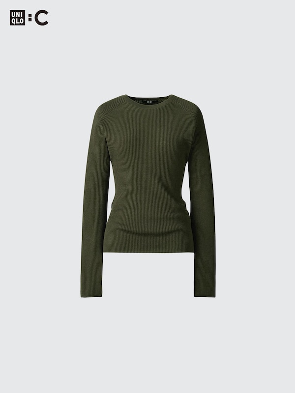 3D Knit Merino Blend Ribbed Jumper