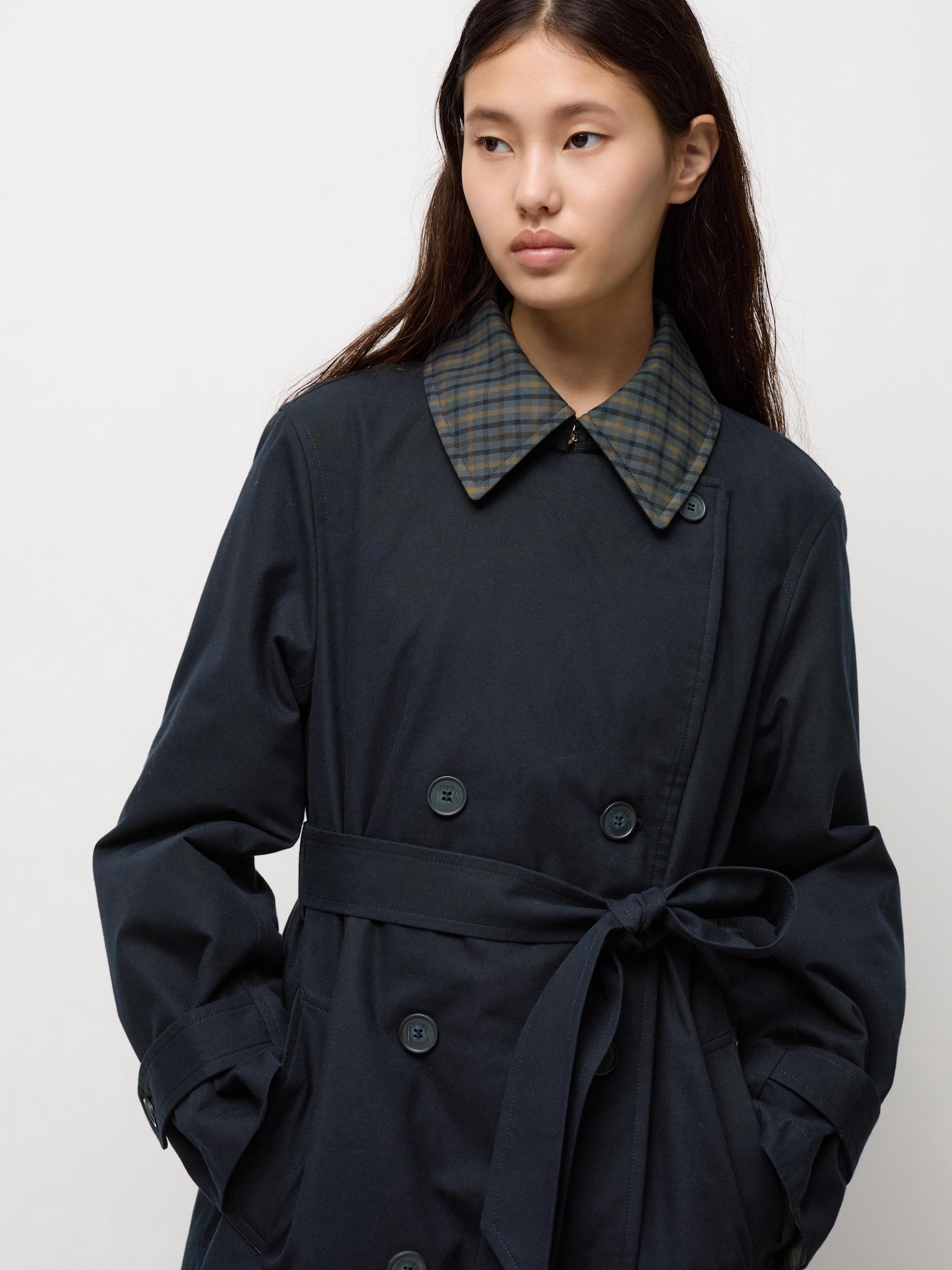 Uniqlo Trench Coat oversized outlet double breasted