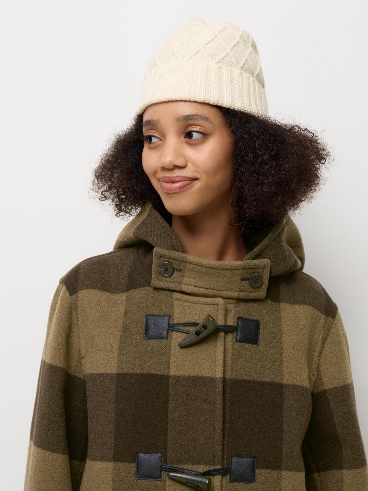 Wool Blend Duffle Coat Checked UNIQLO US