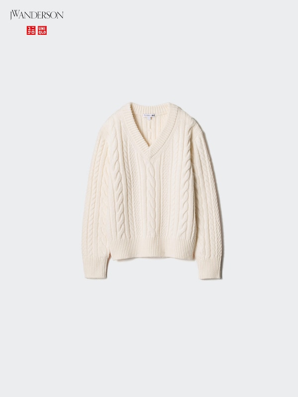Cable V-Neck Sweater
