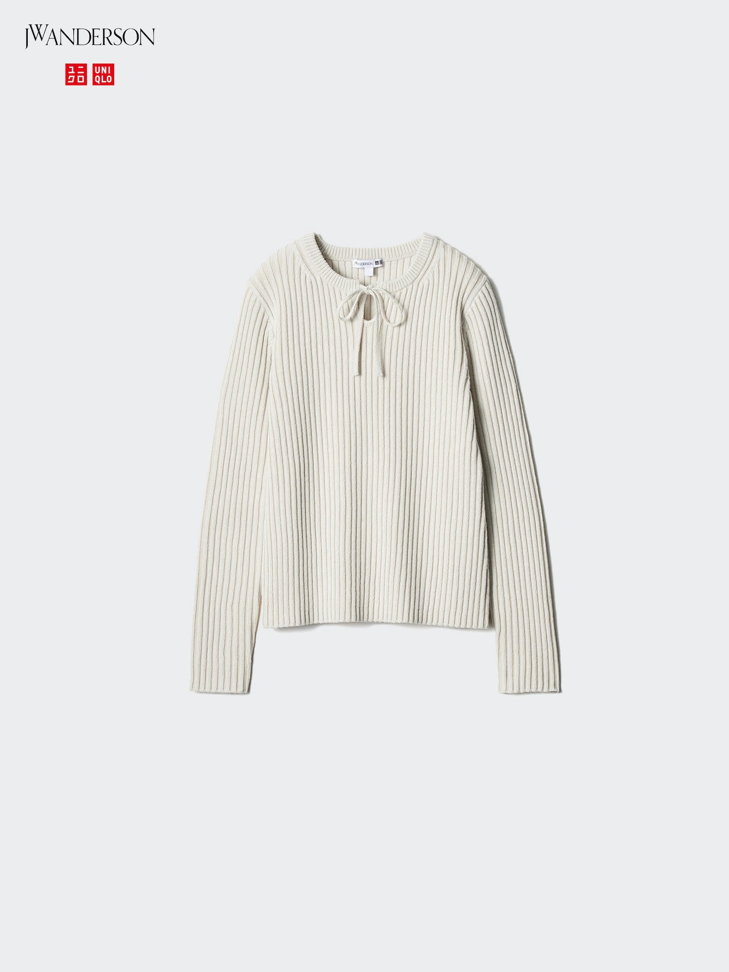 Ribbed Tie-Neck Sweater | UNIQLO US
