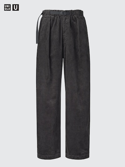 Corduroy Wide Pleated Pants