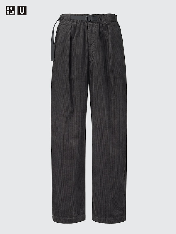Corduroy Pleated Wide Pants