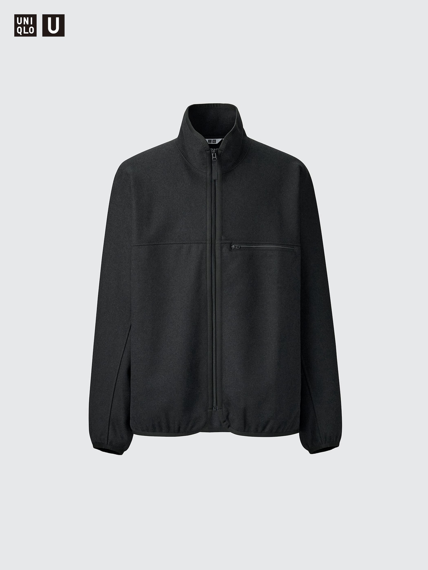 Brushed Jersey Zip-Up Blouson