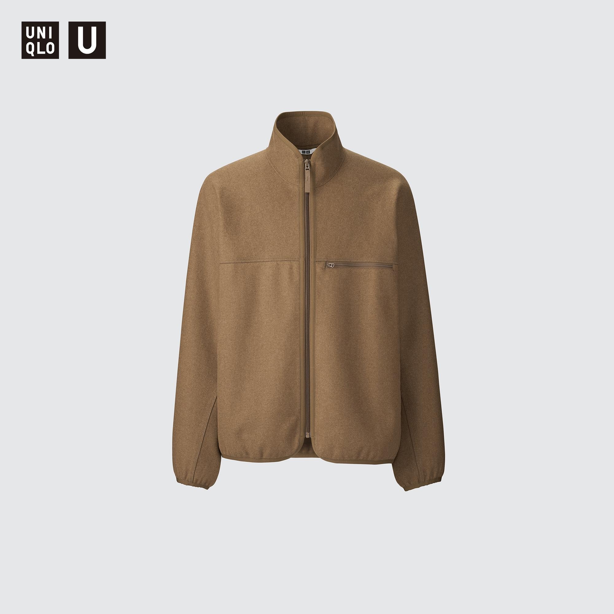 BRUSHED JERSEY ZIP UP BLOUSON