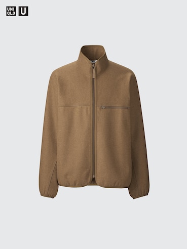 BRUSHED JERSEY ZIP UP BLOUSON
