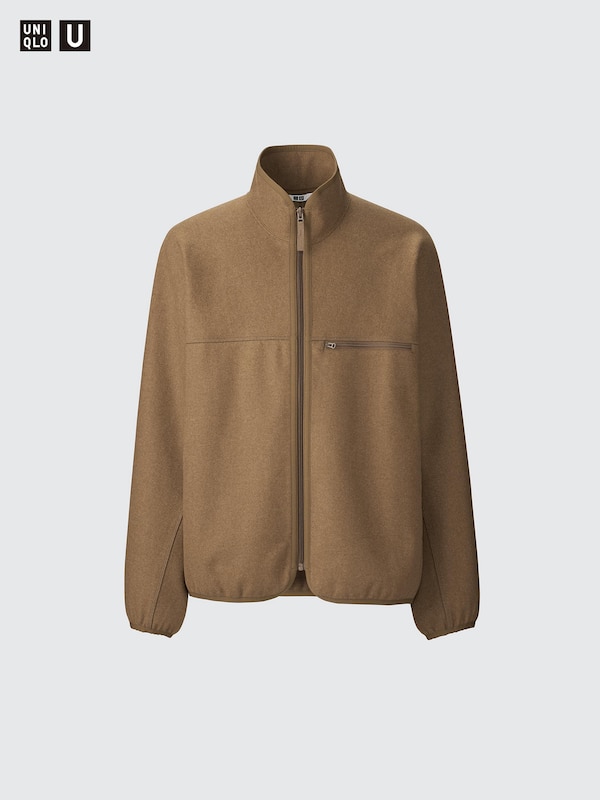 Brushed Jersey Zip-Up Blouson