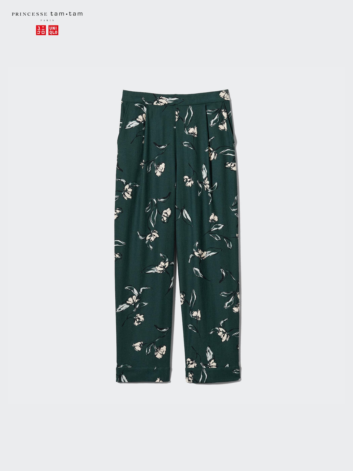 Women's Flannel Trousers (Flower) | UNIQLO FR