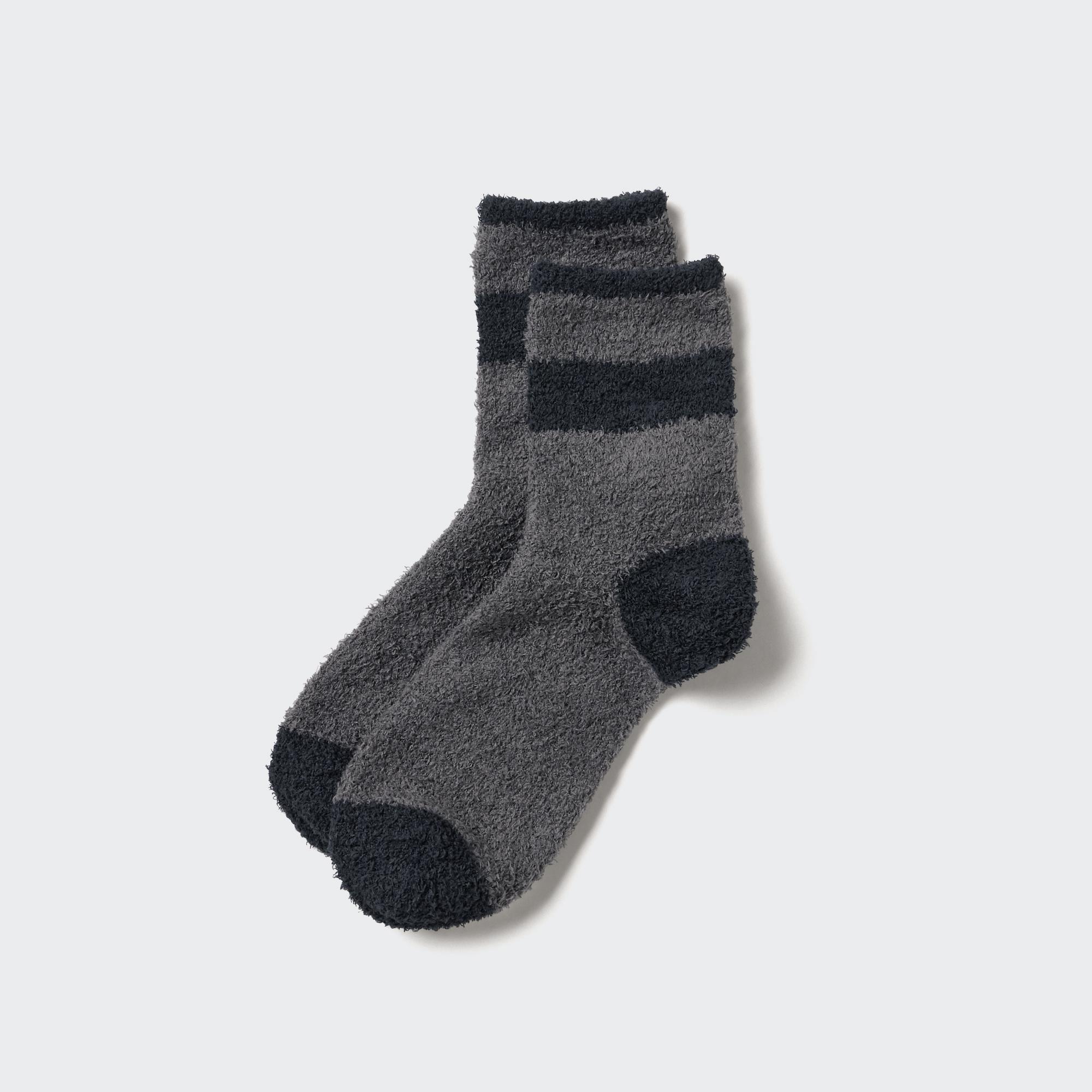 HEATTECH Fluffy Half Socks | Striped