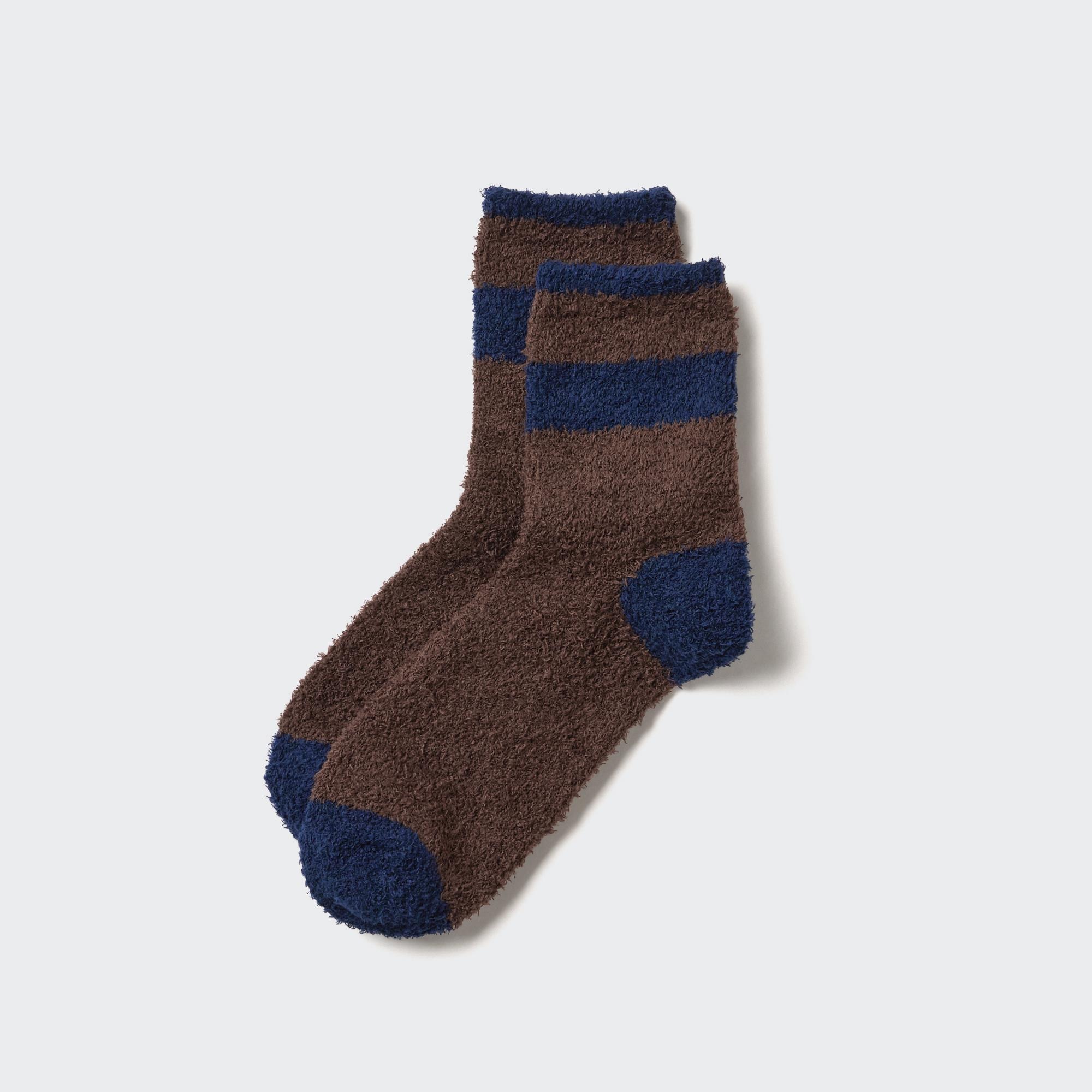 HEATTECH Fluffy Half Socks | Striped