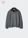 Souffle Yarn Ribbed Full-Zip Sweater