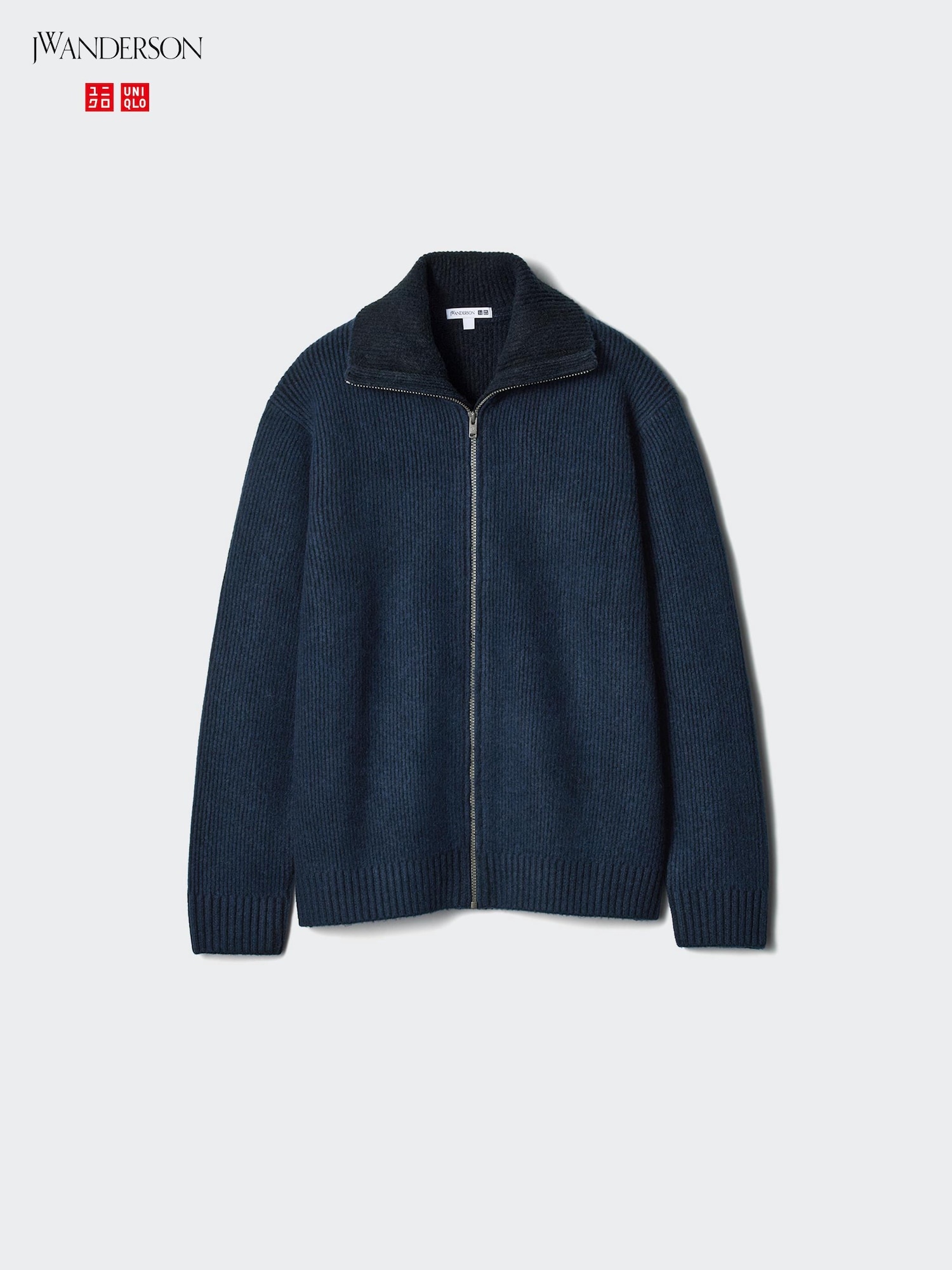 Men's SOUFFLÉ YARN RIBBED FULL-ZIP SWEATER | UNIQLO CA