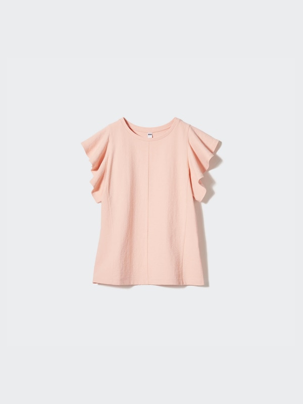 RUFFLE SLEEVE T-SHIRT