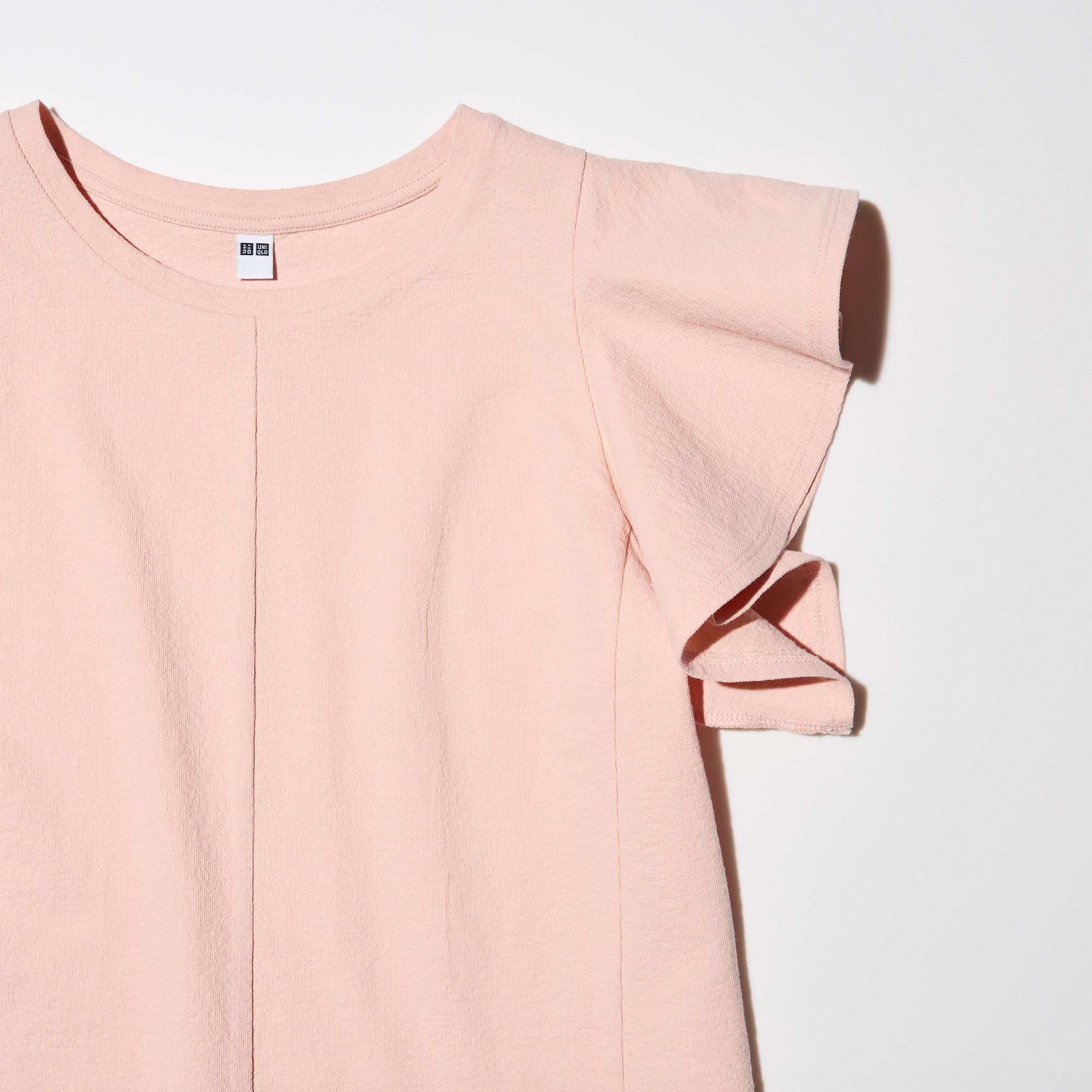 RUFFLE SLEEVE T-SHIRT