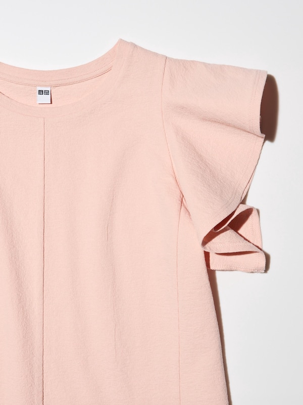 RUFFLE SLEEVE T-SHIRT