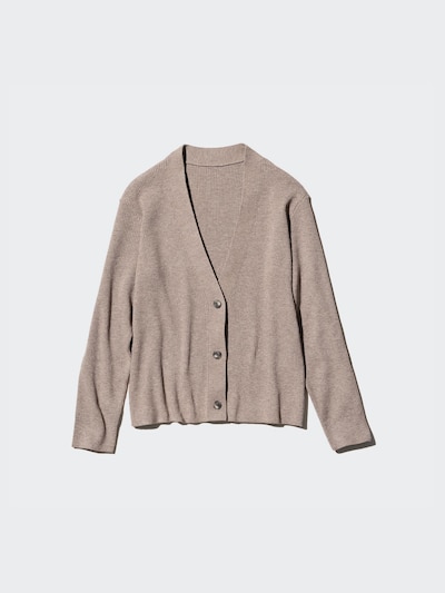Washable Knit Ribbed Cardigan