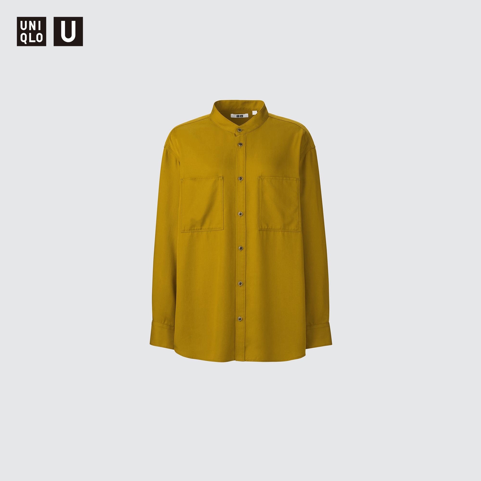 Band Collar Relaxed Shirt