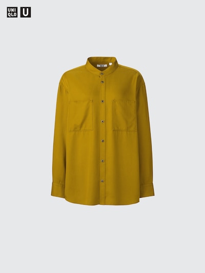 Band Collar Relaxed Shirt