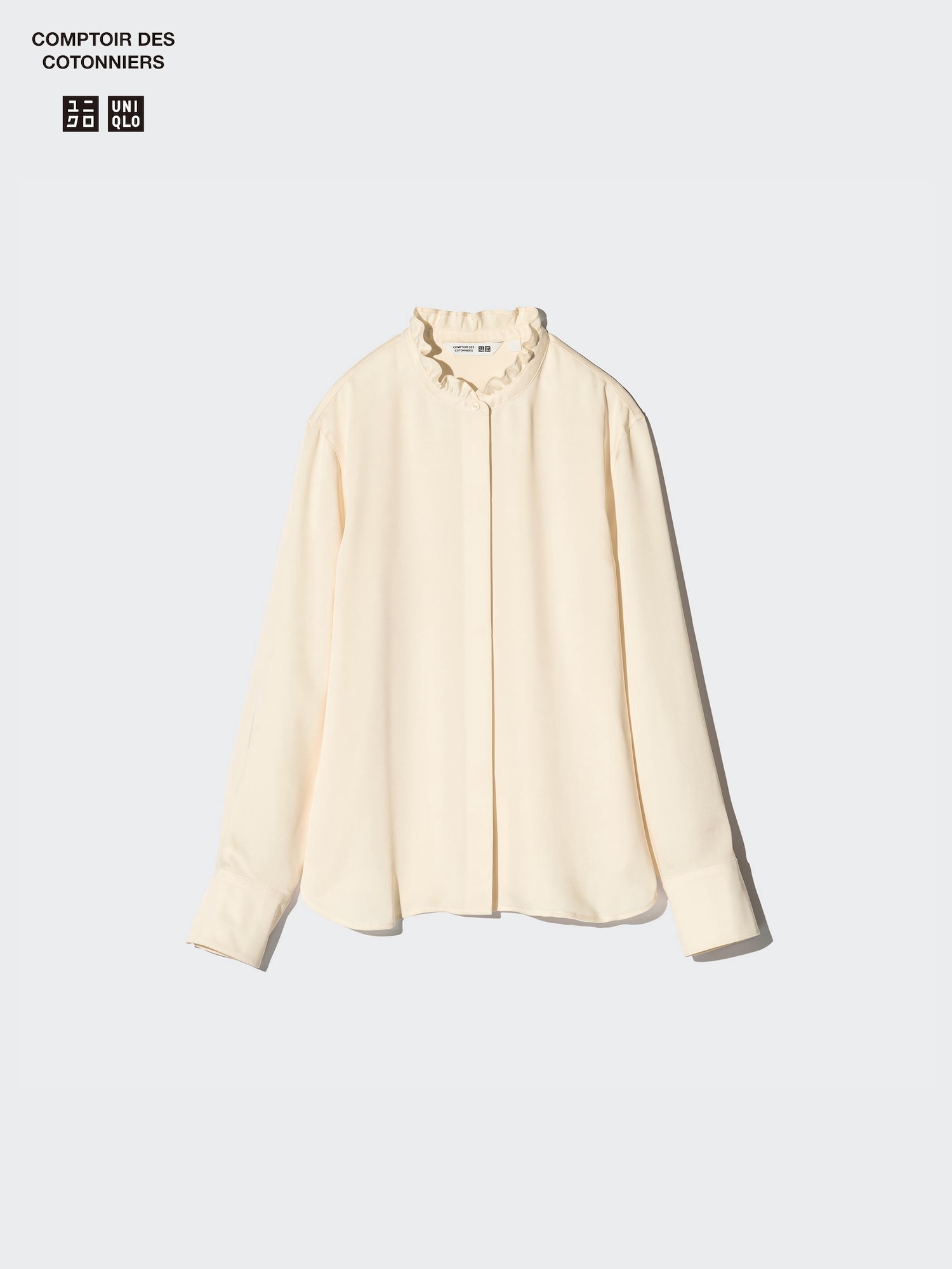 Women's Satin Frilled Blouse | UNIQLO US