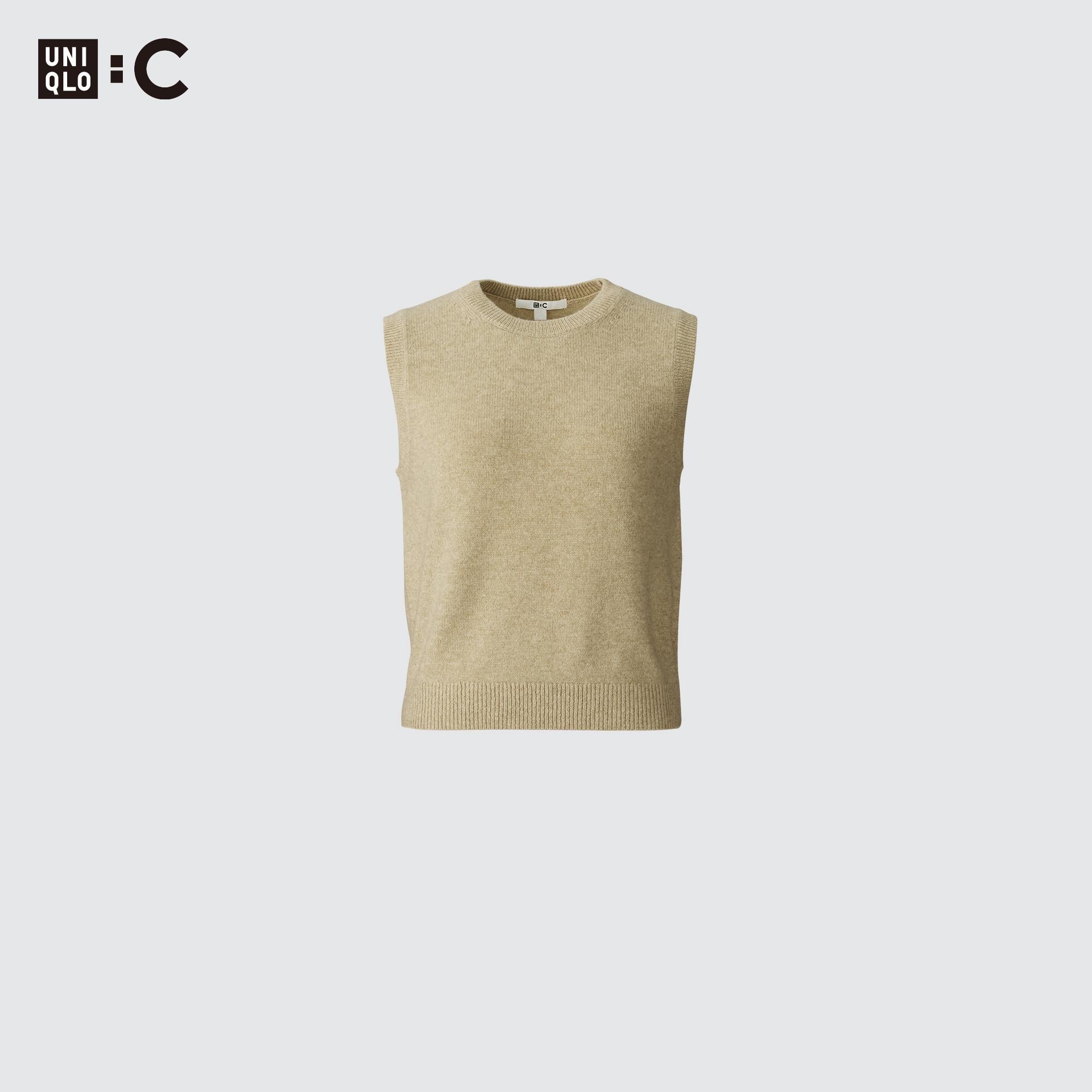 CASHMERE CREW NECK SHORT SWEATER | SLEEVELESS