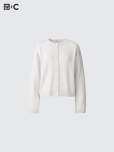 CASHMERE CREW NECK SHORT CARDIGAN