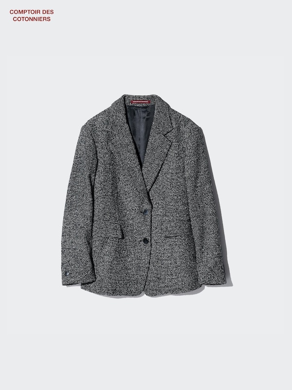 Wool Blend Tweed Jacket