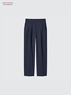 7/8 Bundfaltenhose (Tapered Fit, Wolle)