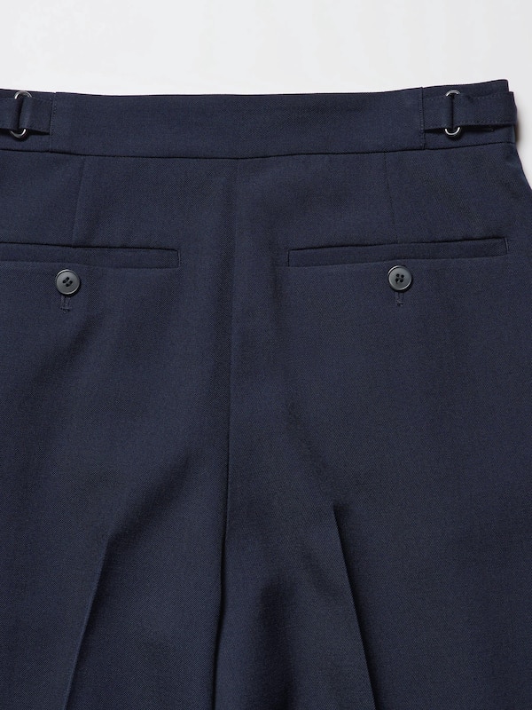 Pleated Ankle Trousers (Wool)