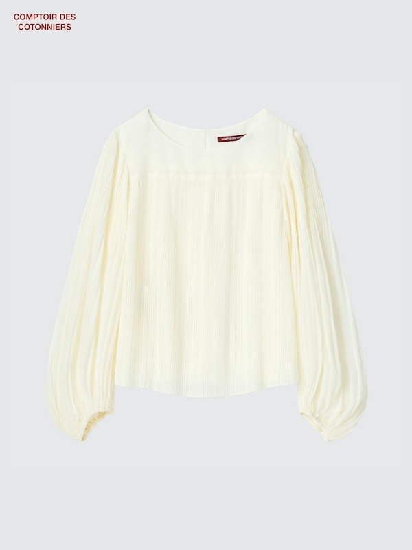 Pleated Chiffon Blouse