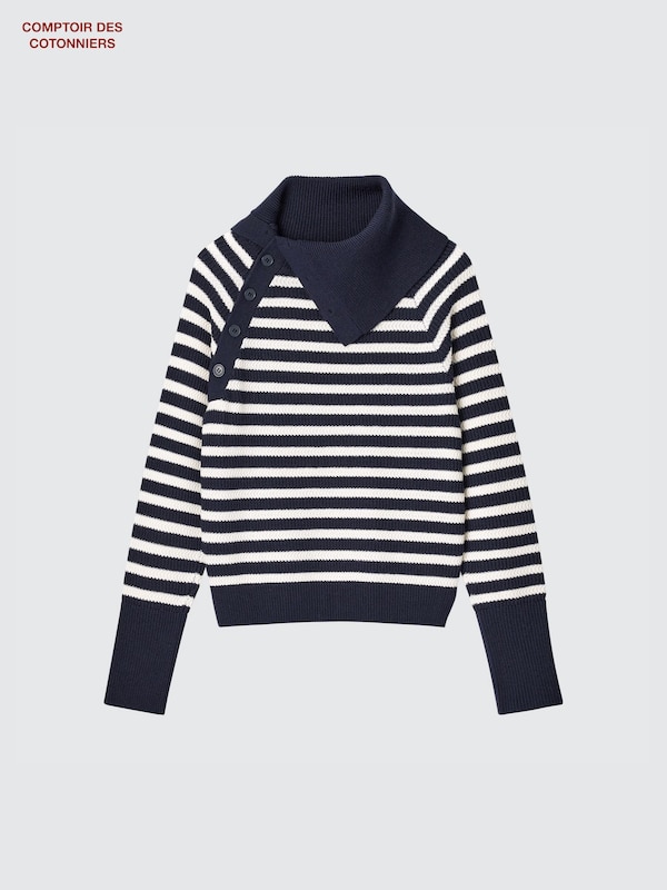 Pull 100% mérinos (Col montant)