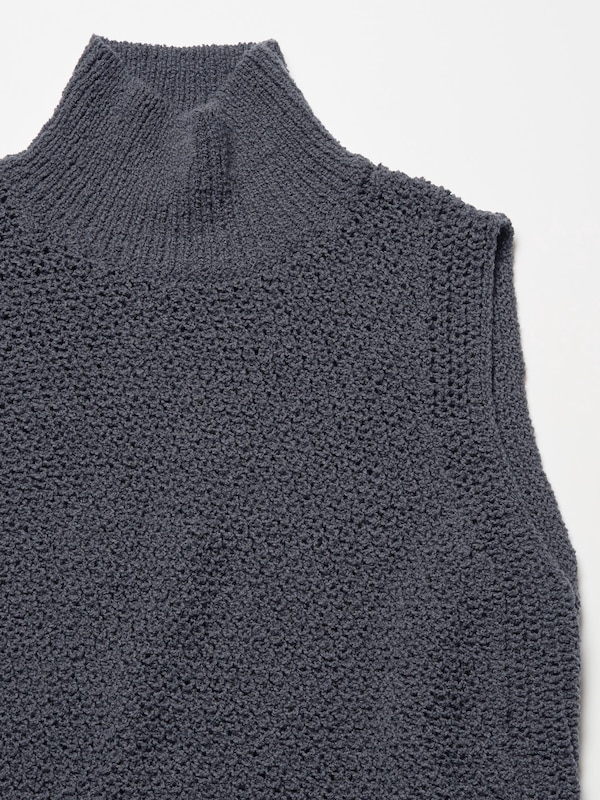 Pull Sans Manches en Coton Mélangé