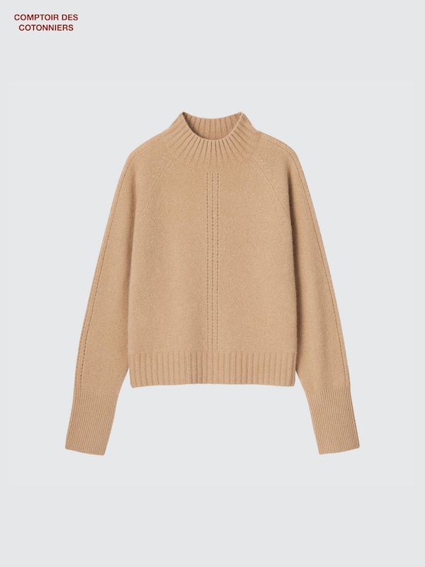 100% Cashmere Mock Neck Jumper