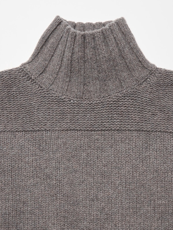 Pull col montant 100% laine