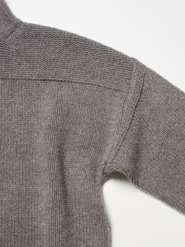 Pull col montant 100% laine